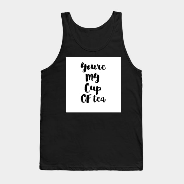 Calligraphy hand written phrases about tea Tank Top by alexrow